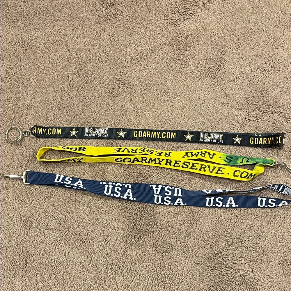 U.S. Army Key Holders - Black, Yellow, Blue